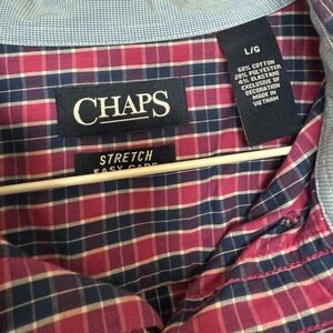 Chaps Pink and Blue Checkered Shirt